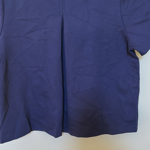 Spanx Ponte Crewneck Vented Back Tee Lapis Blue NWT Size Medium - Picture 7 of 7